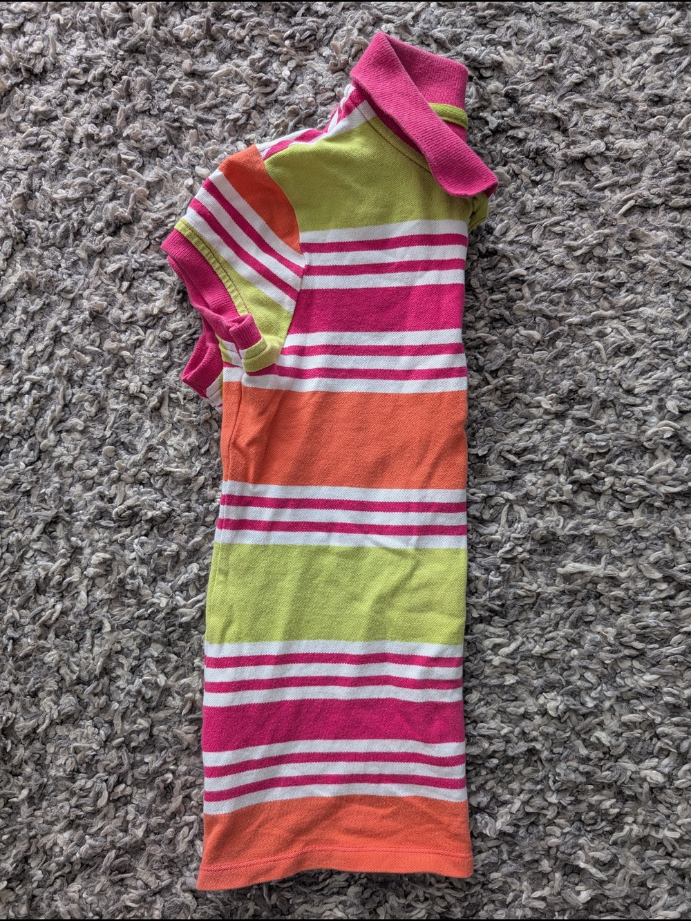 Tommy Hilfiger Striped Polo Shirt - Pink, Orange & Lime